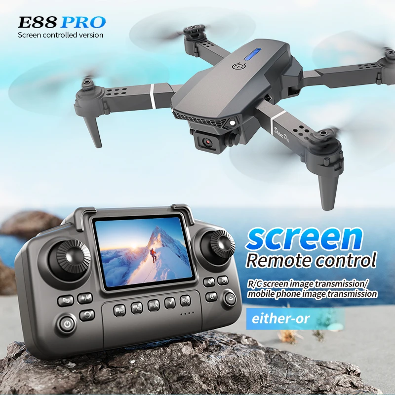 Drone Rc E88 Pro - E88 PRO 드론, 스크린 탑재 4K