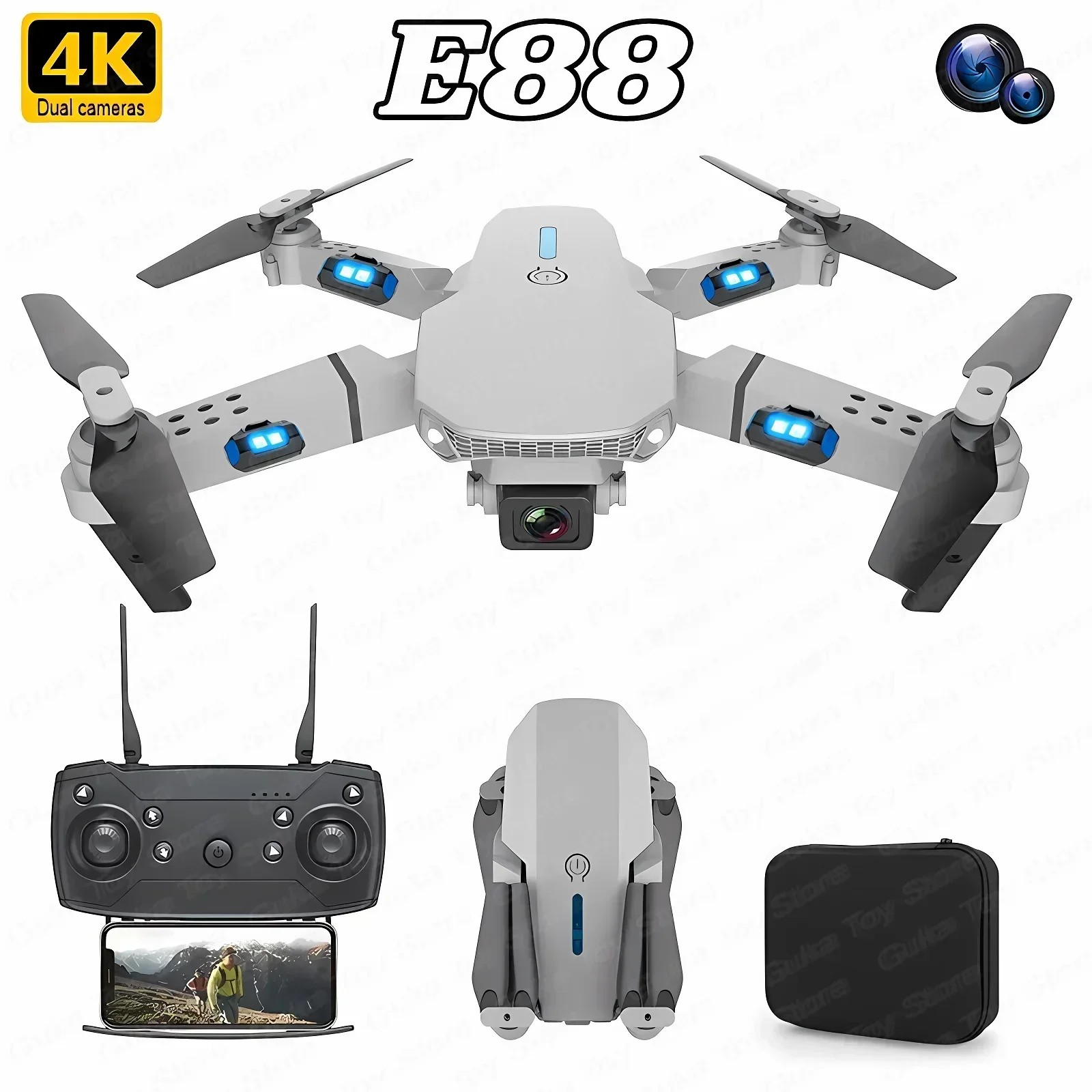 E88 Pro WiFi FPV 드론. 광각 HD 4K/ - Drone Rc E88 Pro 리뷰 및 가격