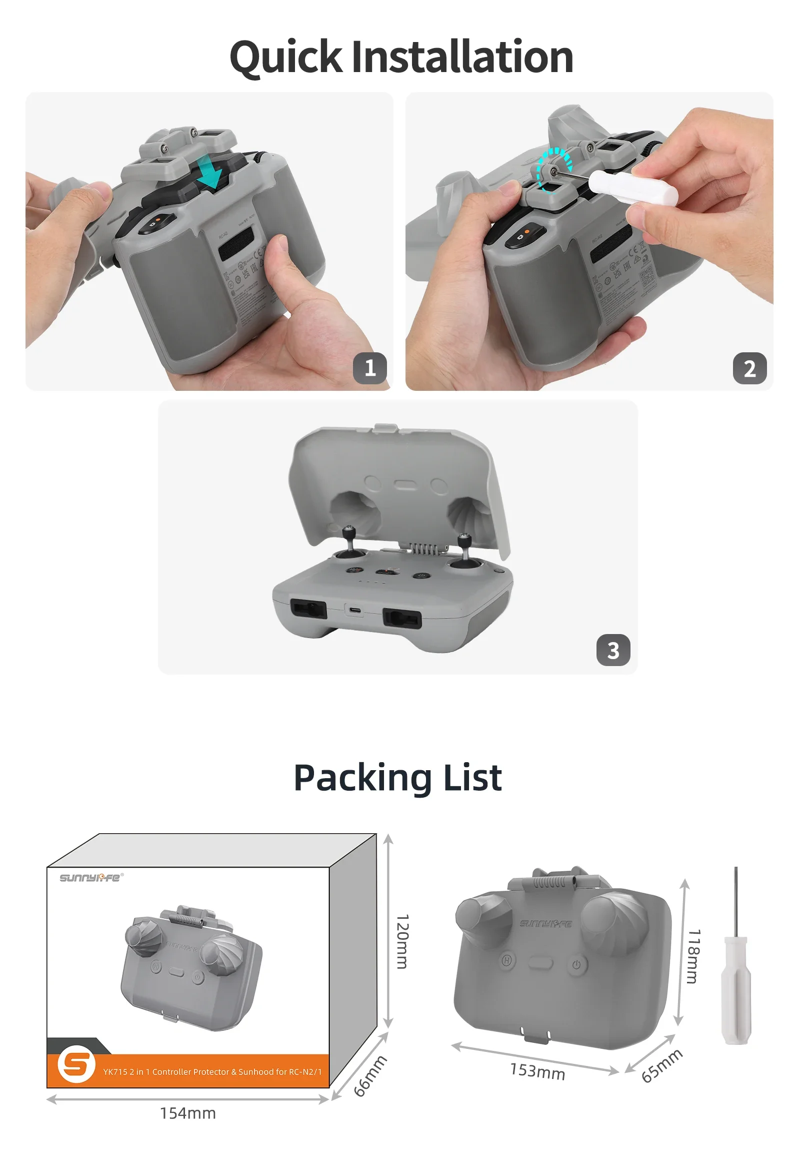 2 in 1 컨트롤러 보호대 썬후드 컨트롤 스틱 가드  - Drone Dji Rc Mini 3 리뷰 및 가격