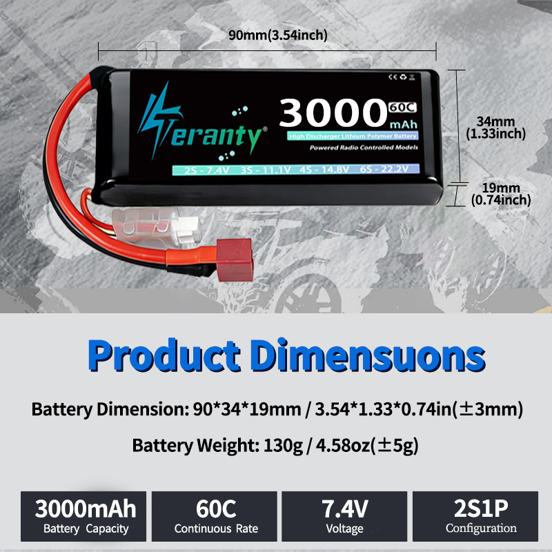 테란티 2S 3000mAh 리포 배터리 7.4V 60C - Drone Rc Board 리뷰 및 가격