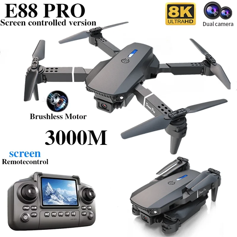 전문 E88 프로 드론 스크린 8K HD 카메라 WiF - Drone App Rc Fpv 리뷰 및 가격