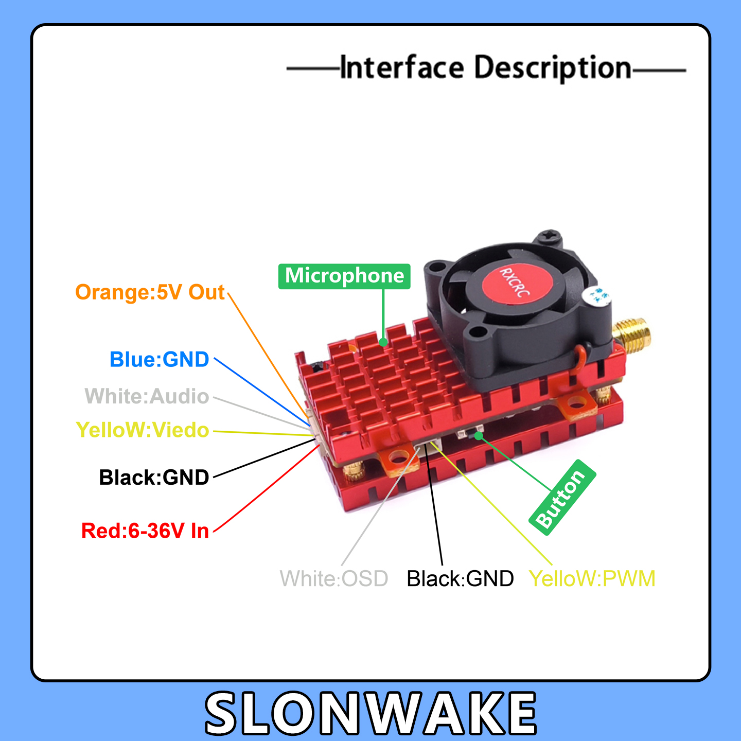 SLONWAKE 5.8G 2W VTX FPV 1800T - Drone Rc Board 리뷰 및 가격