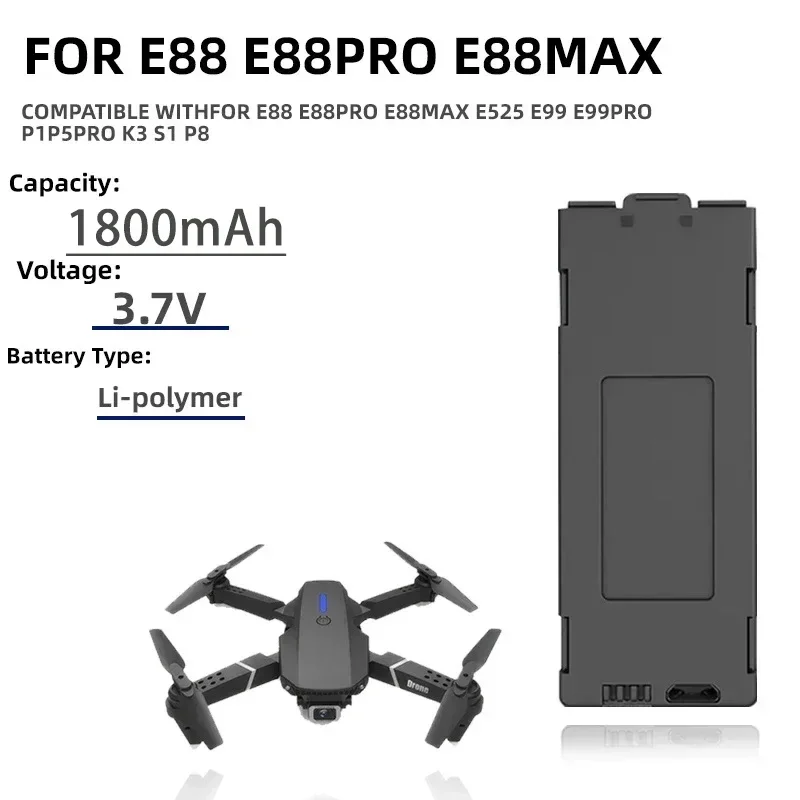 1-10pcs E99 프로 드론 배터리 P1 E525  - Drone Rc E88 Pro 리뷰 및 가격