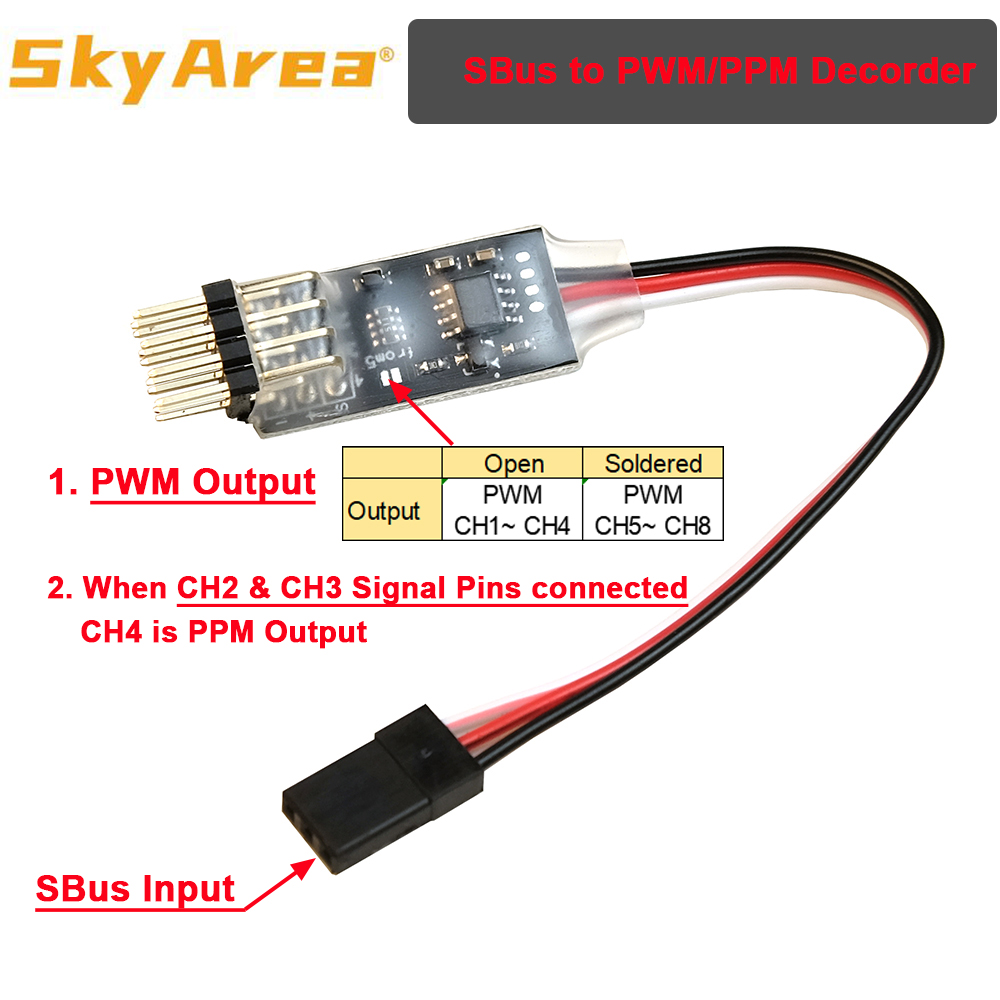 SkyArea SBUS PPM PWM 디코더 신호 변환 - Frsky Receiver Module 리뷰 및 가격