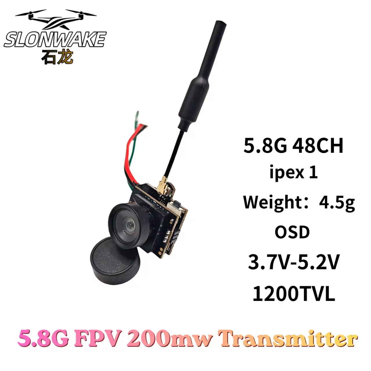 SLONWAKE 5.8G 아날로그 비디오 전송 카메라  - Drone Rc Camera 리뷰 및 가격