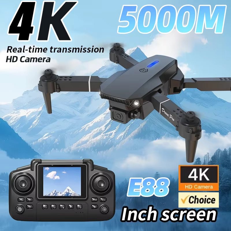4K 듀얼 카메라 HD 항공 촬영 드론, 스크린 접이식 - Drone Rc E88 Pro 리뷰 및 가격