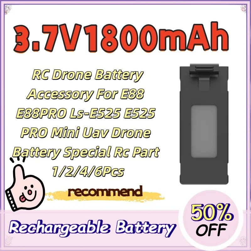 3.7V 1800mAh RC 드론 배터리 액세서리 E8 - Drone Rc E88 Pro 리뷰 및 가격