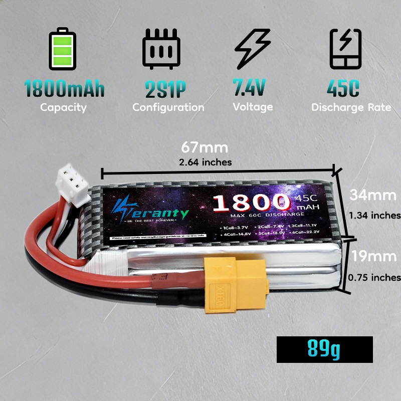 TERANTY 2S 3S 4S 1800mAh 리포 배터 - Drone Rc Boat 리뷰 및 가격