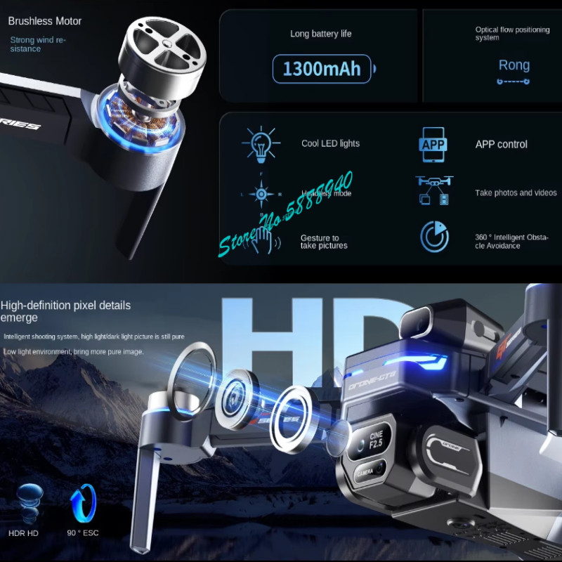 브러시리스 8K ESC 3중 카메라 WIFI FPV R - Drone Rc Fpv Manual 리뷰 및 가격