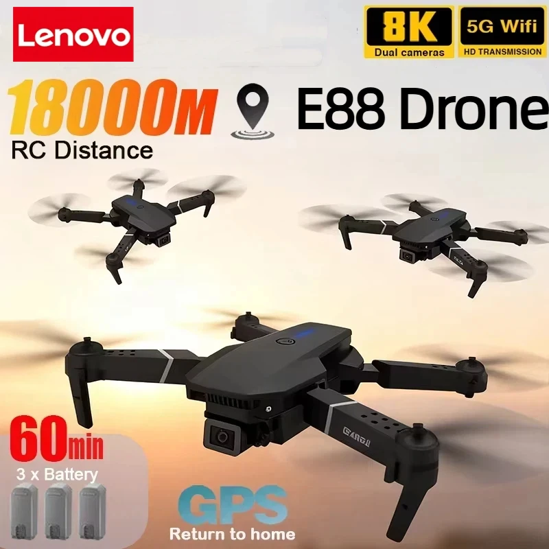 레노버 신형 E88 프로 WIFI FPV 드론 광각 H - Drone Rc E88 Pro 리뷰 및 가격